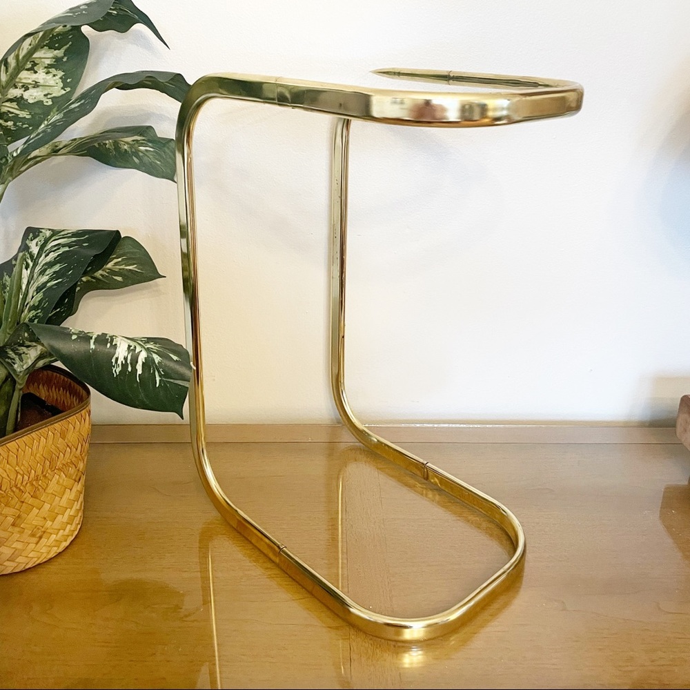 Milo Baughman Style Cantilever Sofa Table